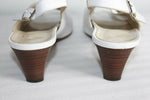 VINTAGE Escarpins HASLEY Tout  Cuir Blanc T36 (3.5)  TBE