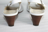 VINTAGE Escarpins HASLEY Tout  Cuir Blanc T36 (3.5)  TBE