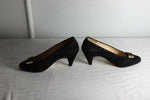 Escarpins VINTAGE J.METAYER En Daim Noir T35.5