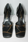 Escarpins SAN MARINA  Cuir Noir et Marron T 37  TTBE