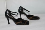Escarpins SAN MARINA  Cuir Noir et Marron T 37  TTBE