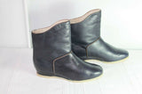 Boots Fourrées ELEFANTEN  Cuir Bleu Nuit T 35  TTBE