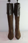 Bottes VALERIA  Daim et Cuir Marron T 36  TBE