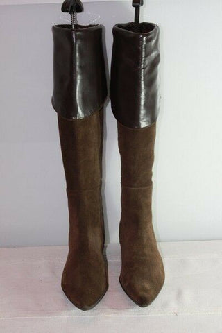 Bottes VALERIA  Daim et Cuir Marron T 36  TBE