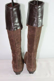 Bottes VALERIA  Daim et Cuir Marron T 36  TBE