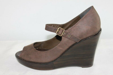 Escarpins BATA Cuir Taupe Talons  Compensés T 39  TTBE