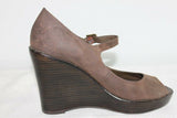 Escarpins BATA Cuir Taupe Talons  Compensés T 39  TTBE