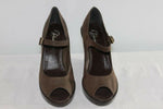 Escarpins BATA Cuir Taupe Talons  Compensés T 39  TTBE