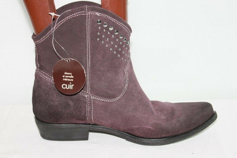 Boots CABLE  Daim Violet T 40  TBE