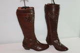 Bottes SAN MARINA  Cuir Marron et Cloutées T36  BE