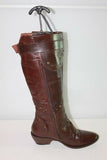 Bottes SAN MARINA  Cuir Marron et Cloutées T36  BE