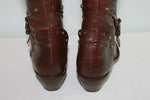 Bottes SAN MARINA  Cuir Marron et Cloutées T36  BE