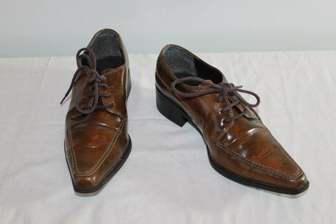 Derby Femme Cuir Marron T 35  TBE