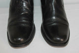 VINTAGE Bottes Cavalières Larges Tout  Cuir Noir T 6 (T 39 ) BE