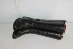 VINTAGE Bottes Cavalières Larges Tout  Cuir Noir T 6 (T 39 ) BE