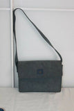 ARTHUR & ASTON Sac Cuir Rigide  Gris Bleu Bandoulière  TBE