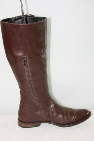 VINTAGE  Bottes  COX Tout Cuir Marron T 38.5 BE