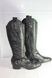 Bottes SAN MARINA Cuir Fripé Noir T 38 BE