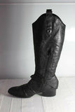 Bottes SAN MARINA Cuir Fripé Noir T 38 BE