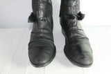 Bottes SAN MARINA Cuir Fripé Noir T 38 BE