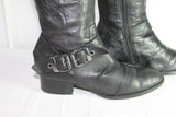 Bottes SAN MARINA Cuir Fripé Noir T 38 BE