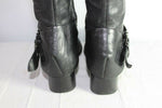 Bottes SAN MARINA Cuir Fripé Noir T 38 BE