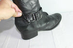 Bottes SAN MARINA Cuir Fripé Noir T 38 BE