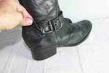 Bottes SAN MARINA Cuir Fripé Noir T 38 BE