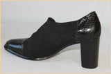 Escarpins FRANCO COLLI Tout Cuir Noir Motifs Croco T 41.5 TBE