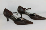 Escarpins JB MARTIN Cuir Marron Foncé T 41 TTBE