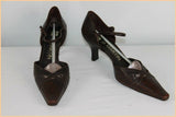 Escarpins JB MARTIN Cuir Marron Foncé T 41 TTBE