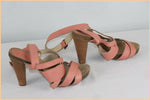 Escarpins ELLOS Cuir Saumon T 41 TTBE