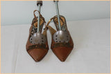 Escarpins JUST CAVALLI Tout Cuir Marron T 36 BE