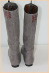 Bottes LOLLIPOPS Cuir et Textile Gris T 37 Etat Neuf