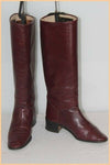 VINTAGE Bottes TANAGRA Paris  Cuir Bordeaux T 36 TBE