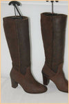 Bottes Fourrées REQINS Collection Cuir Marron Foncé T 36 TBE