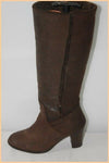 Bottes Fourrées REQINS Collection Cuir Marron Foncé T 36 TBE