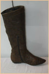 Bottes ONE STEP Tout Cuir Fripé  Marron Taupe T 36 BE