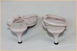 Escarpins Sandales ENTRE LACETS Cuir Rose Pale T 35 TTBE
