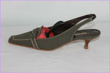 Escarpins Ouverts SABRINA Tissu Gris/Taupe T 37.5 TTBE