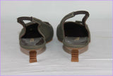 Escarpins Ouverts SABRINA Tissu Gris/Taupe T 37.5 TTBE