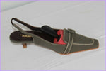 Escarpins Ouverts SABRINA Tissu Gris/Taupe T 37.5 TTBE