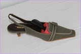 Escarpins Ouverts SABRINA Tissu Gris/Taupe T 37.5 TTBE