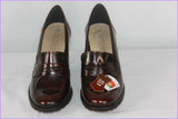 Escarpins ANDRE Cuir Cognac T 38 Etat Neuf