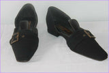 Escarpins UGO BACCI Toile Synthétique et Cuir Noir T 38 BE