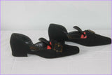 Escarpins UGO BACCI Toile Synthétique et Cuir Noir T 38 BE