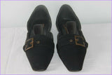 Escarpins UGO BACCI Toile Synthétique et Cuir Noir T 38 BE