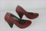 Escarpins LA REDOUTE CREATION Simili Cuir Bordeaux T 35 TBE