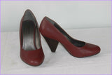 Escarpins LA REDOUTE CREATION Simili Cuir Bordeaux T 35 TBE