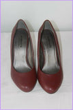 Escarpins LA REDOUTE CREATION Simili Cuir Bordeaux T 35 TBE